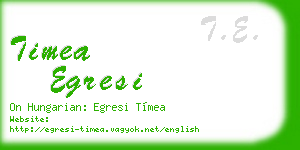 timea egresi business card